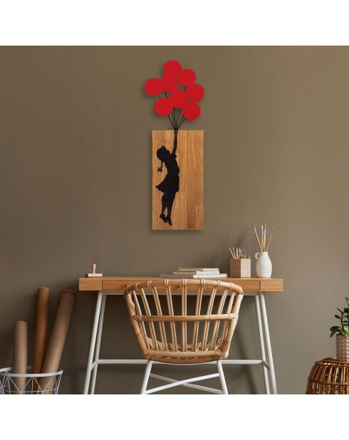 Accessoire mural décoratif en bois - 70x62 cm
