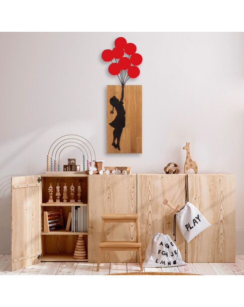 Accessoire mural décoratif en bois - 70x62 cm