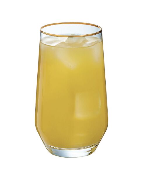 4 Verres hauts Ultime Bord Or - 40 cl
