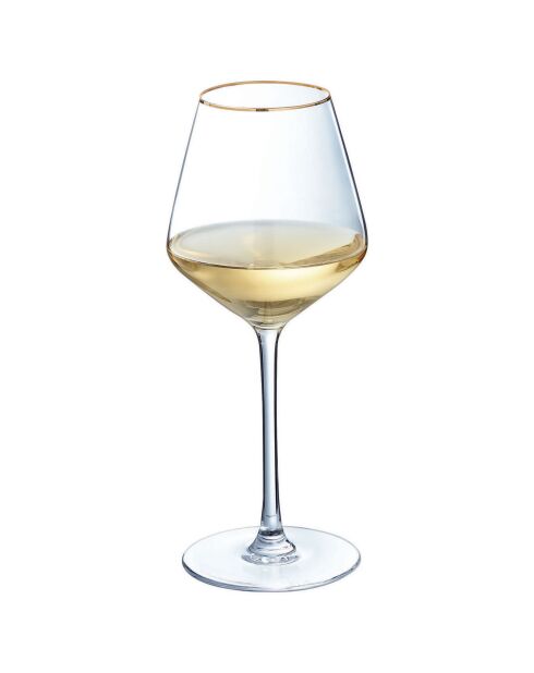 4 Verres à pied Ultime bord or - 38 cl