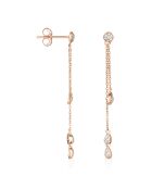 Boucles d'oreilles Diamond Falls Diamant 0.1 or rose