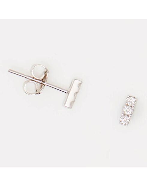 Boucles d'oreilles Paula Diamants 0.105 ct or blanc