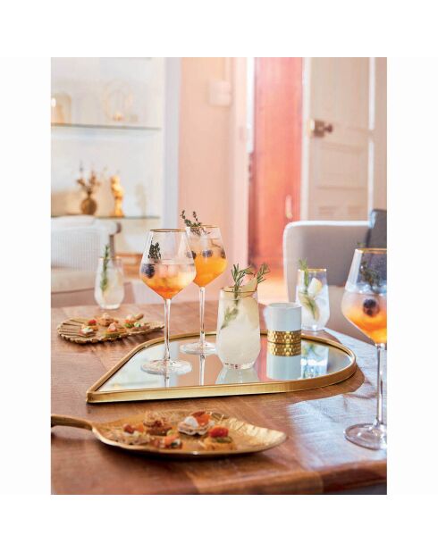 4 Verres hauts Ultime Bord Or - 40 cl