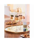 4 Flûtes à champagne Ultime Bord Or - 23 cl