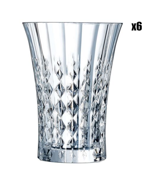 6 Verres hauts Lady Diamond - 36 cl