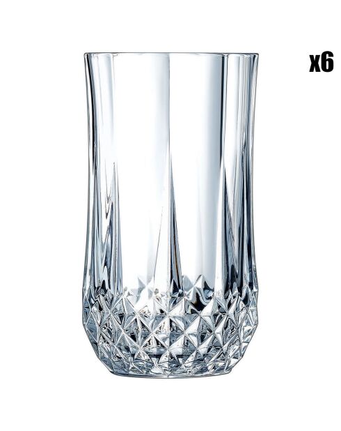 6 Verres hauts Longchamp - 36 cl