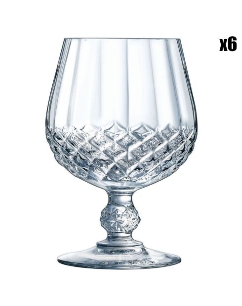 6 Verres à pied Longchamp - 32 cl