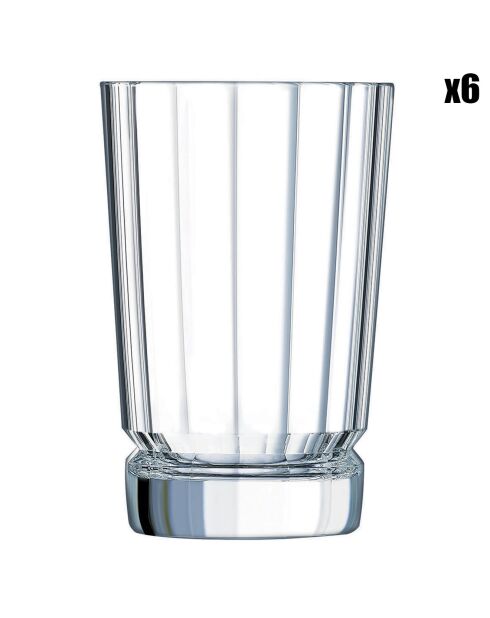 6 Verres hauts Macassar - 36 cl