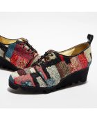 Derbies Vagabo multicolore - Talon 4.5 cm