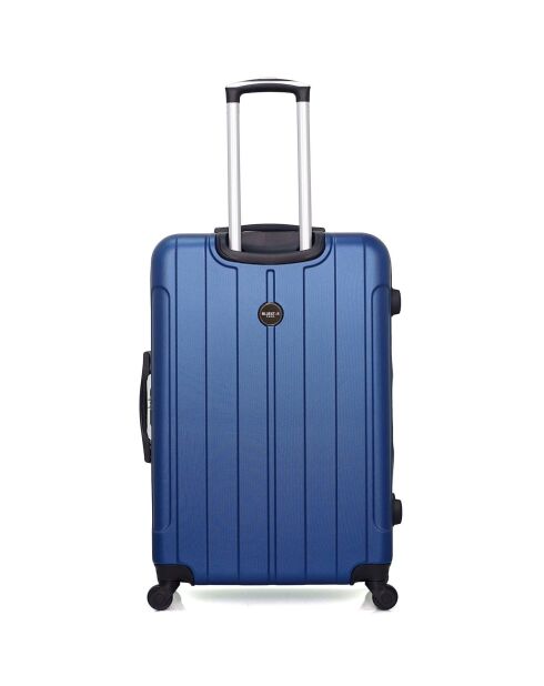 Napoli Long Stay koffer met 4 wielen en enkele wielen - C 75 cm blauw