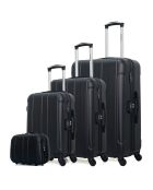 3 Valises 4 roues simples 55/65/75 cm & Vanity Napoli  noirs