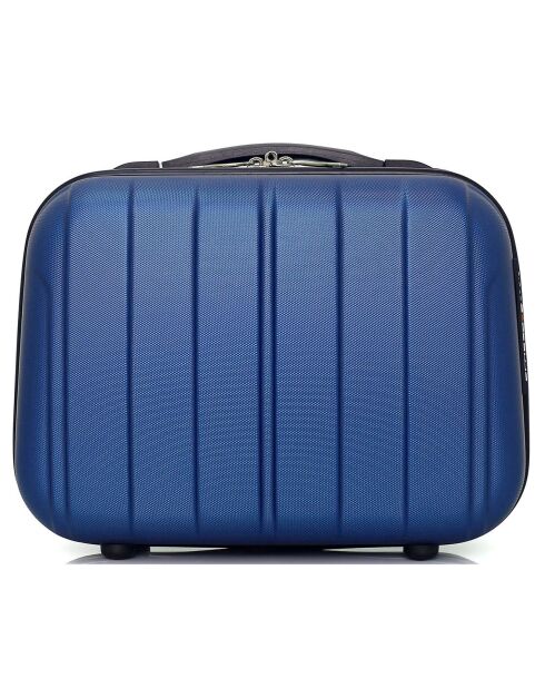 3 Valises et vanity 4 roues simples Napoli - C 30/55/65/75 cm bleu marine
