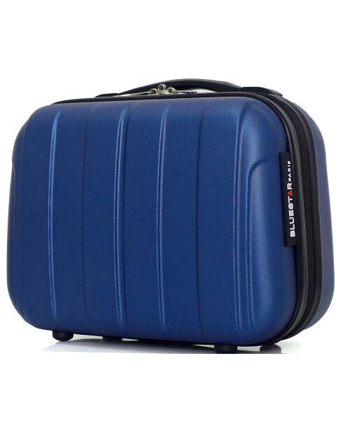 3 Valises et vanity 4 roues simples Napoli - C 30/55/65/75 cm bleu marine