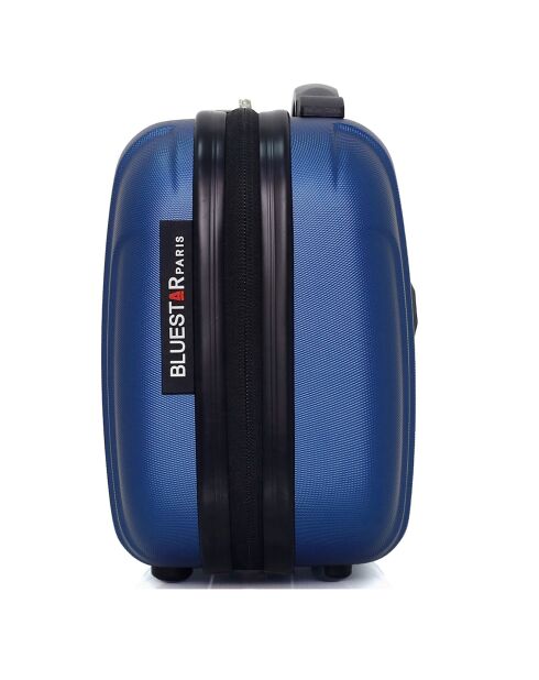 3 Valises et vanity 4 roues simples Napoli - C 30/55/65/75 cm bleu marine