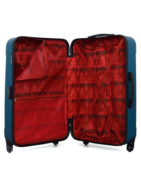 Napoli Langstreckenkoffer mit 4 Rädern, Einzelrad, C 75 cm, pfauenblau