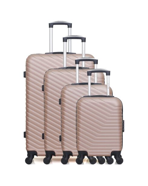 4 Einradkoffer Lena- M 46/55/65/75 cm roségold