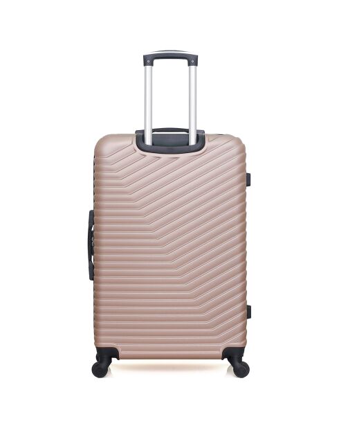 Lena Long Stay koffer met 4 wielen en enkele wielen 75 cm roségoud