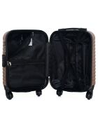 Valigia da soggiorno Lena 4 ruote singole 46 cm oro rosa