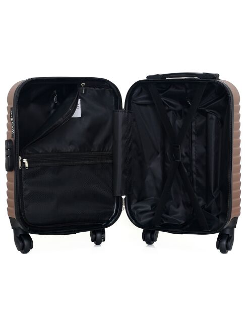 Valigia da soggiorno Lena 4 ruote singole 46 cm oro rosa