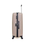 4 Valises 4 roues simples Lena- M 46/55/65/75 cm beiges