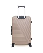 4 Valises 4 roues simples Lena- M 46/55/65/75 cm beiges