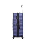 4 Valises 4 roues simples Lena- M 46/55/65/75 cm bleu marine