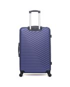 4 Valises 4 roues simples Lena- M 46/55/65/75 cm bleu marine