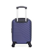 Valise Cabine XXS 4 roues simples Lena 46 cm bleu marine