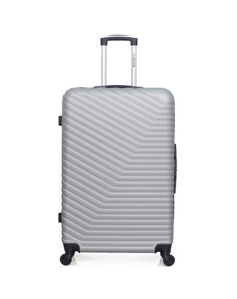 Valise Long Séjour 4 roues simples Lena  75 cm grise