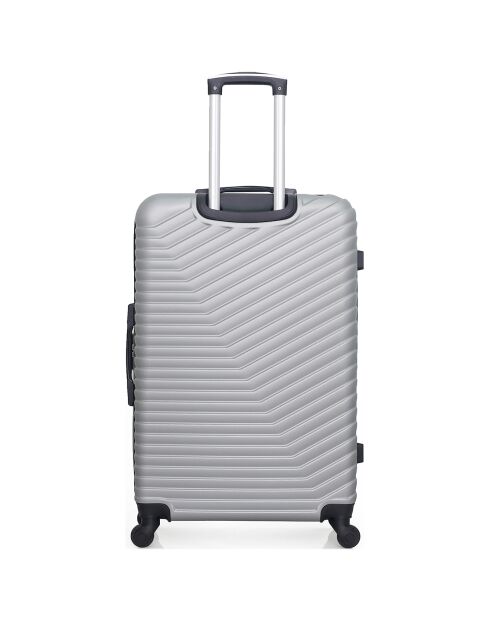Valise Long Séjour 4 roues simples Lena  75 cm grise