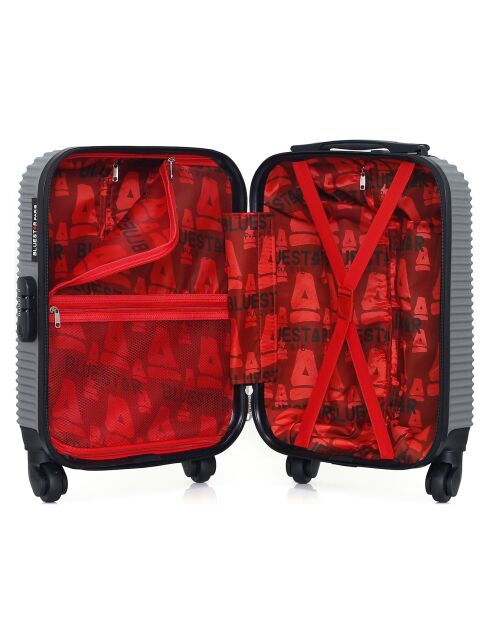 4 koffers op één wiel London- M 46/55/65/75 cm zilver