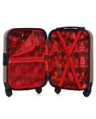 4 Valises 4 roues simples London- M 46/55/65/75 cm dorées