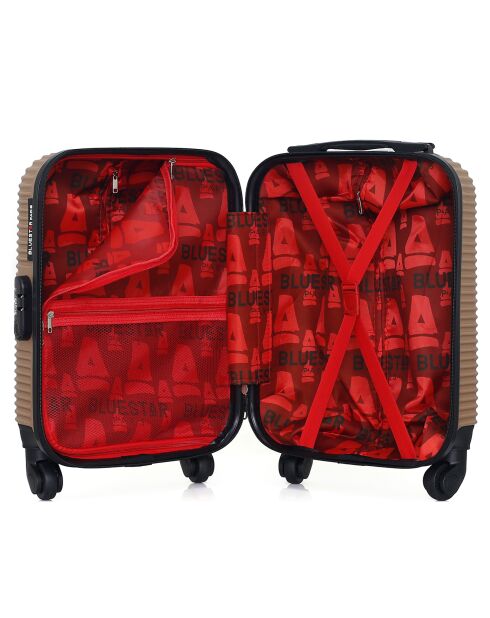 4 Valises 4 roues simples London- M 46/55/65/75 cm dorées