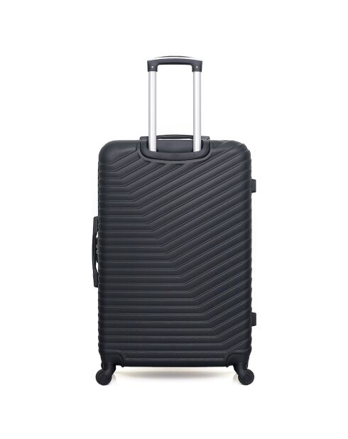 Valise Long Séjour 4 roues simples Lena  75 cm noire