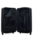 Valise Long Séjour 4 roues simples Lena  75 cm noire