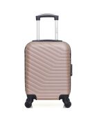 Lena 4-Rad-Wohnzimmer-Kabinenkoffer mit Einzelrad, 55 cm, Roségold