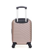 Lena 4-Rad-Wohnzimmer-Kabinenkoffer mit Einzelrad, 55 cm, Roségold