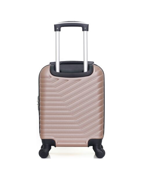 Lena 4-Rad-Wohnzimmer-Kabinenkoffer mit Einzelrad, 55 cm, Roségold