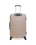 Valise Long Séjour 4 roues simples Lena  75 cm beige