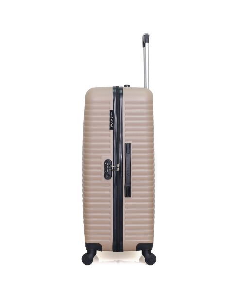 Lena Mittelgroßer Reisekoffer mit 4 Einzelrollen 65 cm beige