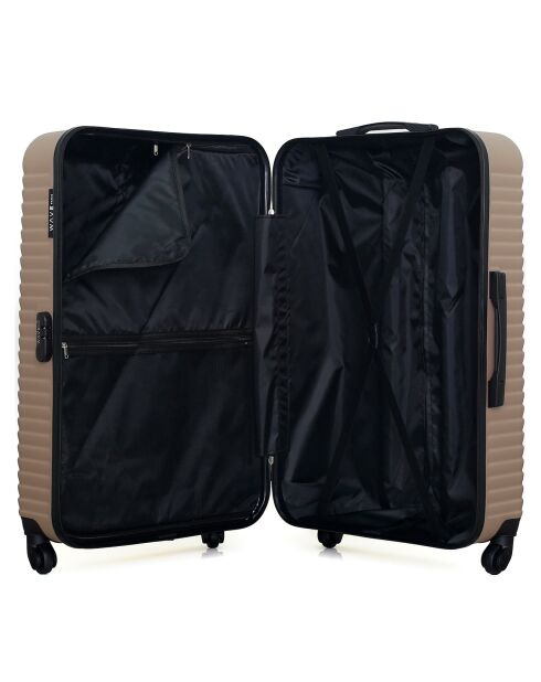 Lena Mittelgroßer Reisekoffer mit 4 Einzelrollen 65 cm beige