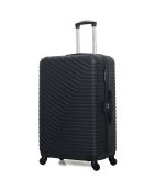 Valise Moyen Séjour 4 roues simples Lena 65 cm noire