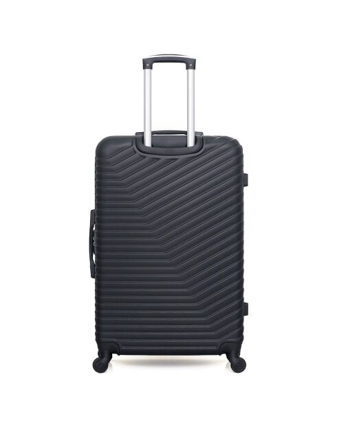 Valise Moyen Séjour 4 roues simples Lena 65 cm noire