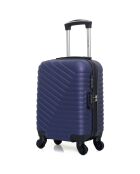 Valise Cabine Séjour 4 roues simples Lena  55 cm bleu marine