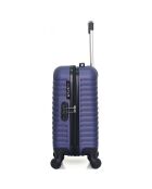 Valise Cabine Séjour 4 roues simples Lena  55 cm bleu marine