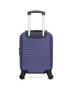 Valise Cabine Séjour 4 roues simples Lena  55 cm bleu marine
