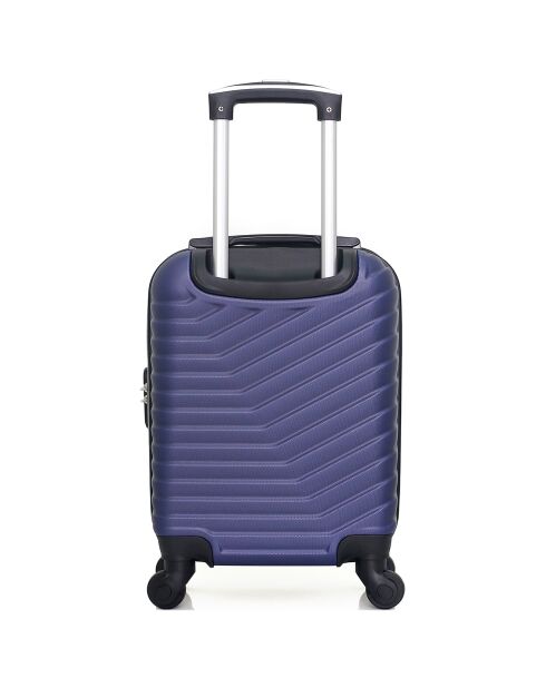 Valise Cabine Séjour 4 roues simples Lena  55 cm bleu marine