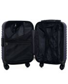 Valise Cabine Séjour 4 roues simples Lena  55 cm bleu marine