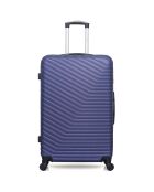 Mittelgroßer Reisekoffer Lena mit 4 Rollen, 65 cm, marineblau