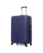 Mittelgroßer Reisekoffer Lena mit 4 Rollen, 65 cm, marineblau